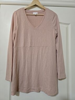 a:glow Dusty Blush V-Neck Long Sleeve Tunic